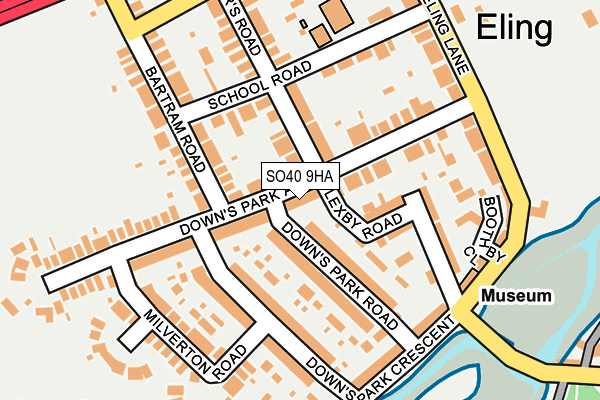 SO40 9HA map - OS OpenMap – Local (Ordnance Survey)