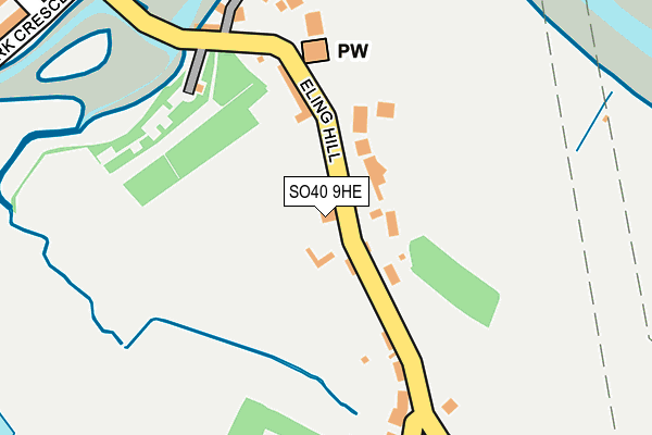 SO40 9HE map - OS OpenMap – Local (Ordnance Survey)