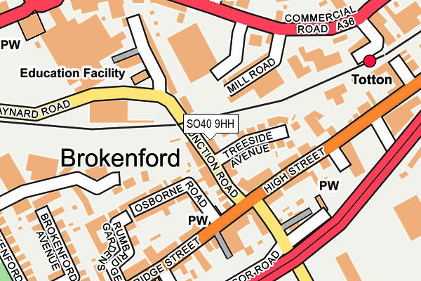 SO40 9HH map - OS OpenMap – Local (Ordnance Survey)