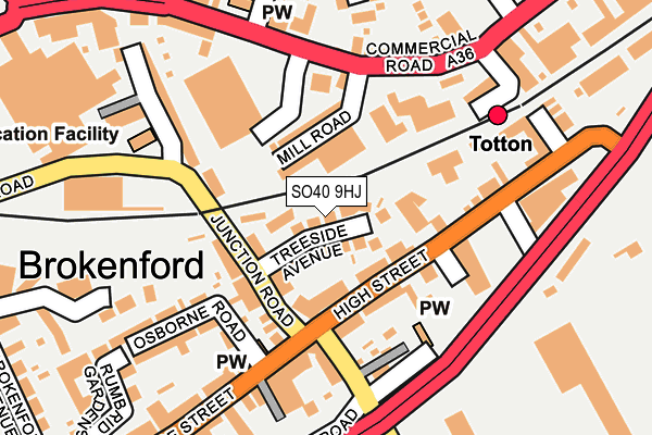 SO40 9HJ map - OS OpenMap – Local (Ordnance Survey)