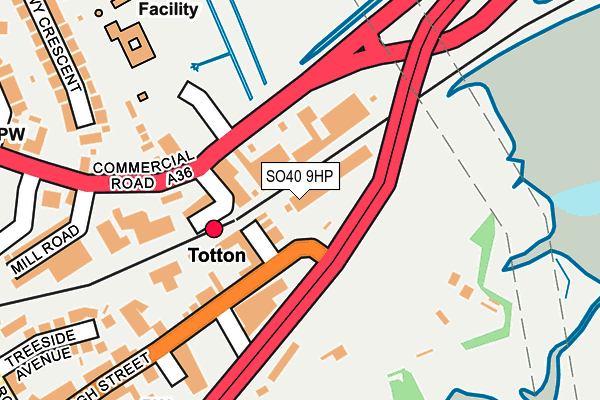 SO40 9HP map - OS OpenMap – Local (Ordnance Survey)