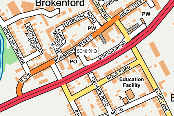 SO40 9HQ map - OS OpenMap – Local (Ordnance Survey)