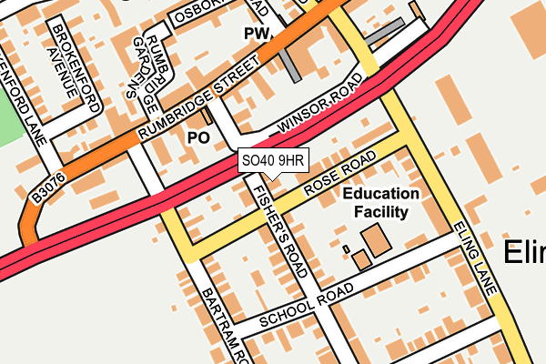 SO40 9HR map - OS OpenMap – Local (Ordnance Survey)