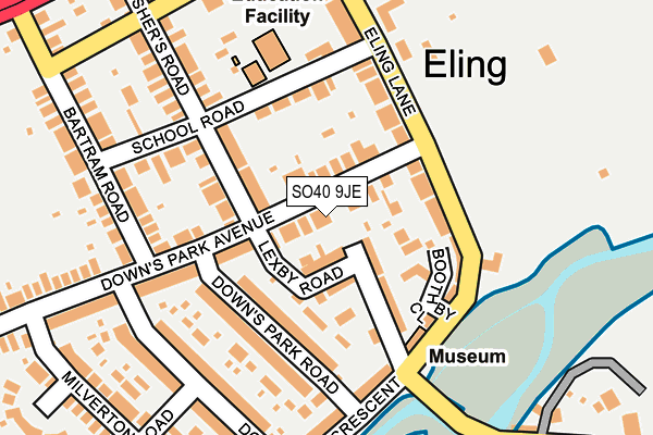 SO40 9JE map - OS OpenMap – Local (Ordnance Survey)