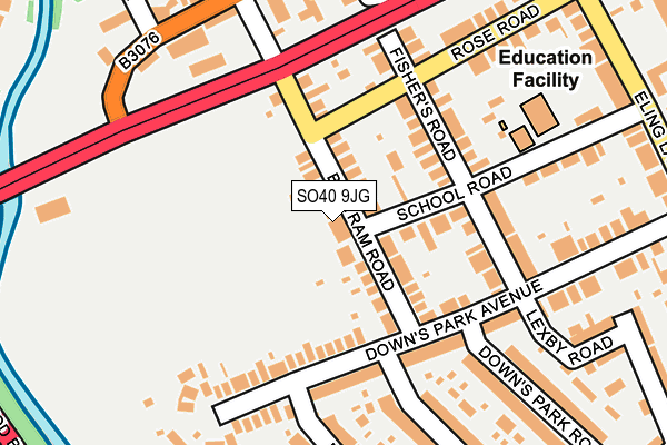 SO40 9JG map - OS OpenMap – Local (Ordnance Survey)