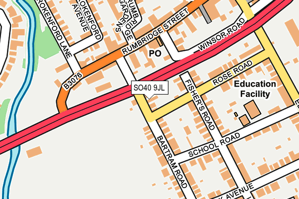 SO40 9JL map - OS OpenMap – Local (Ordnance Survey)