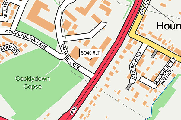 SO40 9LT map - OS OpenMap – Local (Ordnance Survey)