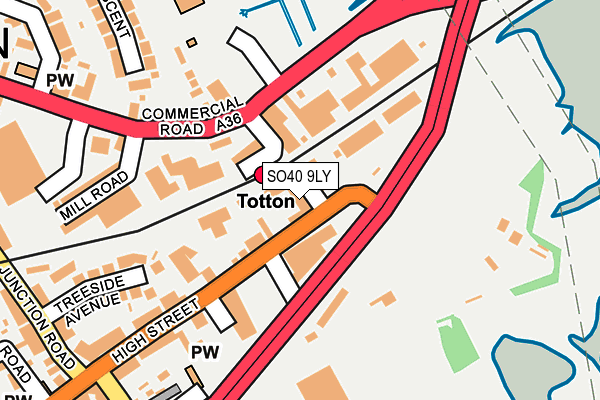 SO40 9LY map - OS OpenMap – Local (Ordnance Survey)