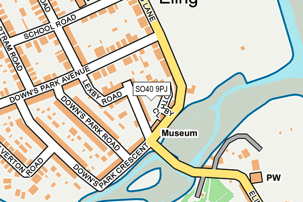 SO40 9PJ map - OS OpenMap – Local (Ordnance Survey)