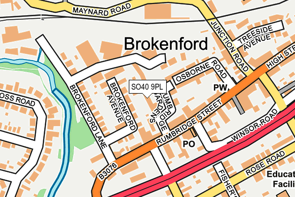 SO40 9PL map - OS OpenMap – Local (Ordnance Survey)