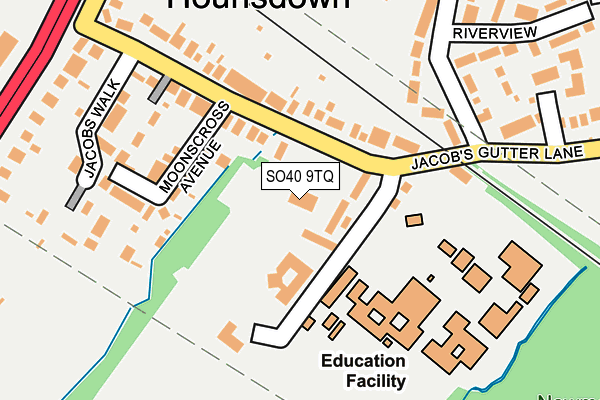 SO40 9TQ map - OS OpenMap – Local (Ordnance Survey)