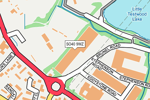 SO40 9WZ map - OS OpenMap – Local (Ordnance Survey)