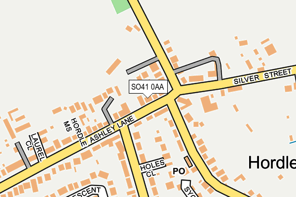 SO41 0AA map - OS OpenMap – Local (Ordnance Survey)