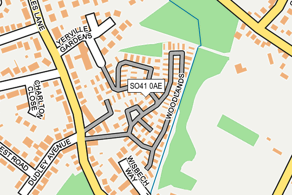 SO41 0AE map - OS OpenMap – Local (Ordnance Survey)