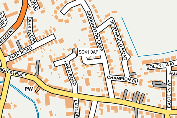 SO41 0AF map - OS OpenMap – Local (Ordnance Survey)
