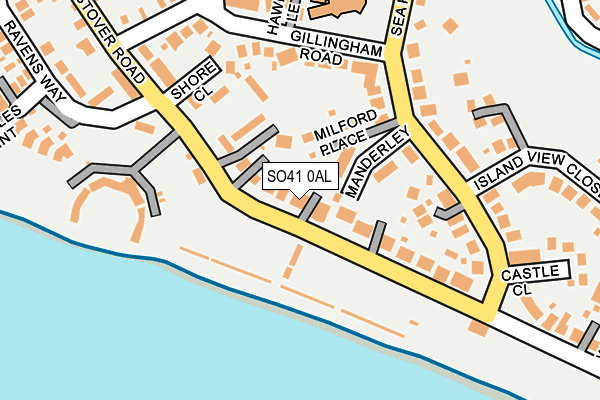 SO41 0AL map - OS OpenMap – Local (Ordnance Survey)