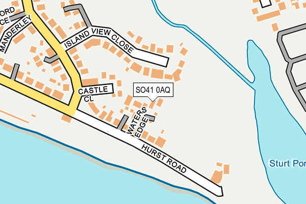 SO41 0AQ map - OS OpenMap – Local (Ordnance Survey)