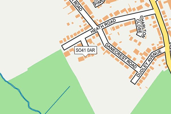 SO41 0AR map - OS OpenMap – Local (Ordnance Survey)