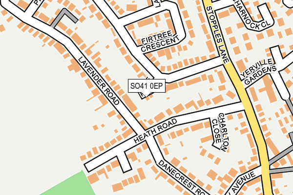 SO41 0EP map - OS OpenMap – Local (Ordnance Survey)