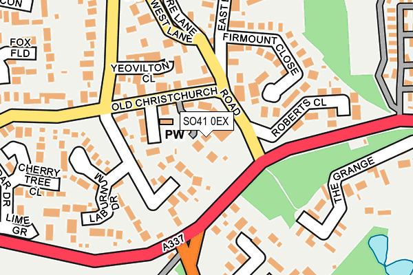 SO41 0EX map - OS OpenMap – Local (Ordnance Survey)