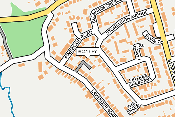 SO41 0EY map - OS OpenMap – Local (Ordnance Survey)