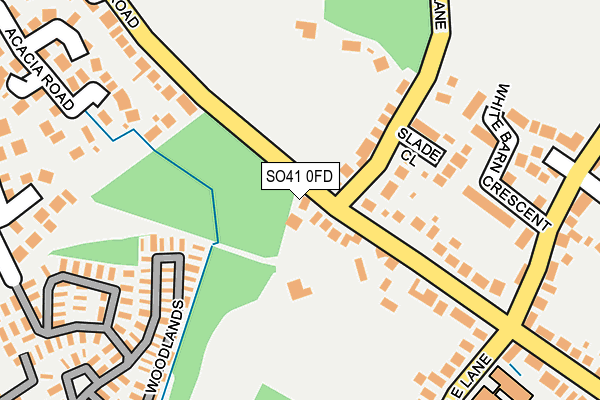 SO41 0FD map - OS OpenMap – Local (Ordnance Survey)