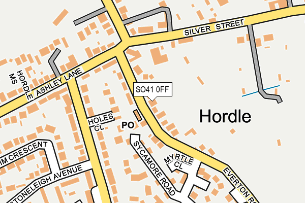 Map of HORDLE CONSTRUCTION LIMITED at local scale