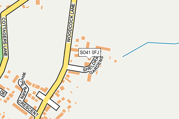 SO41 0FJ map - OS OpenMap – Local (Ordnance Survey)