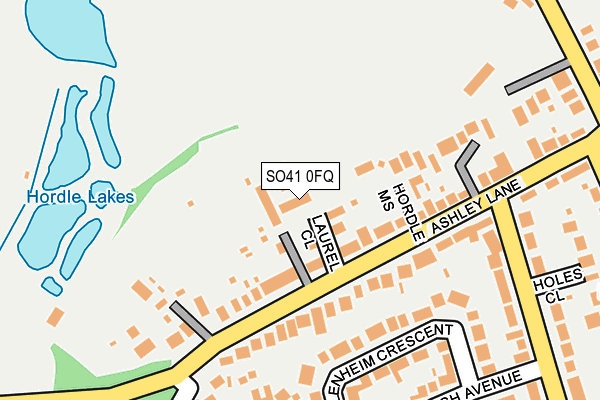 SO41 0FQ map - OS OpenMap – Local (Ordnance Survey)