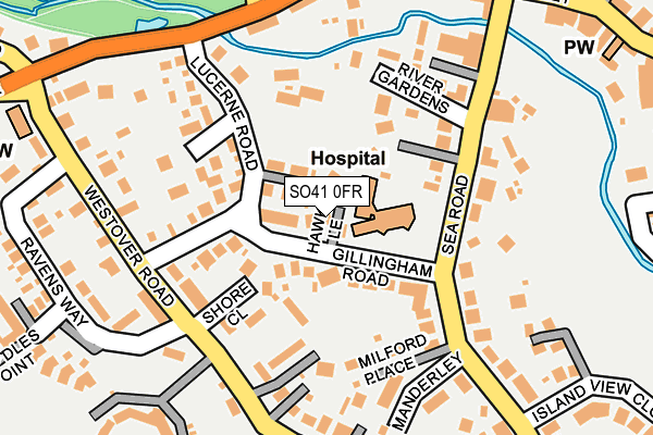 SO41 0FR map - OS OpenMap – Local (Ordnance Survey)