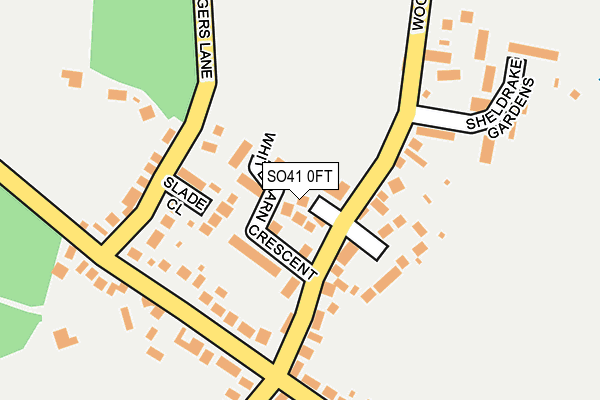 SO41 0FT map - OS OpenMap – Local (Ordnance Survey)