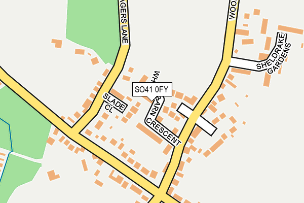 SO41 0FY map - OS OpenMap – Local (Ordnance Survey)