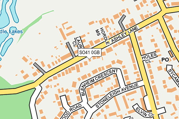 SO41 0GB map - OS OpenMap – Local (Ordnance Survey)