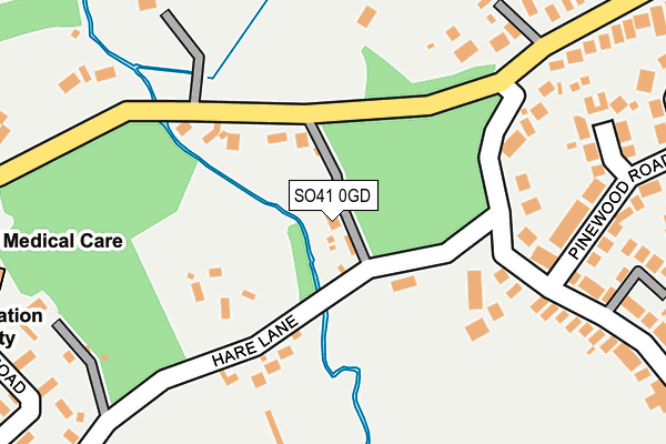 SO41 0GD map - OS OpenMap – Local (Ordnance Survey)