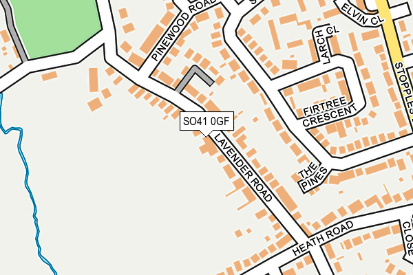 SO41 0GF map - OS OpenMap – Local (Ordnance Survey)