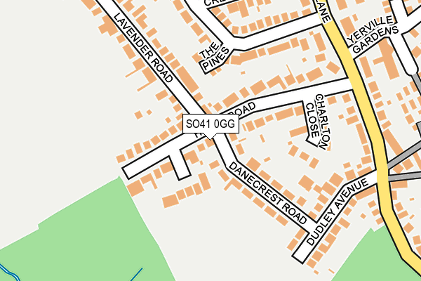 SO41 0GG map - OS OpenMap – Local (Ordnance Survey)