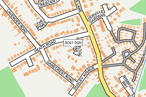 SO41 0GH map - OS OpenMap – Local (Ordnance Survey)