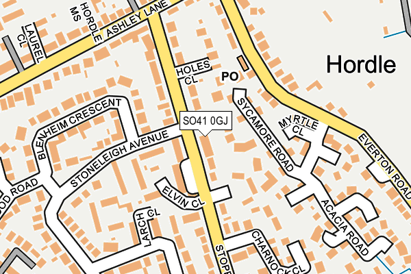SO41 0GJ map - OS OpenMap – Local (Ordnance Survey)