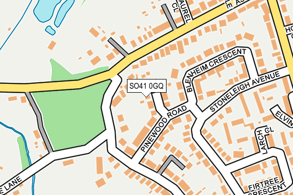 SO41 0GQ map - OS OpenMap – Local (Ordnance Survey)