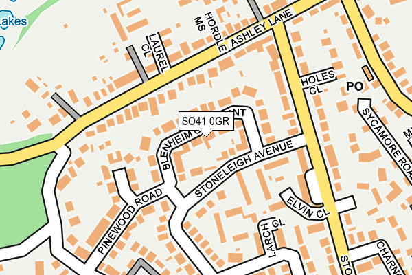 SO41 0GR map - OS OpenMap – Local (Ordnance Survey)