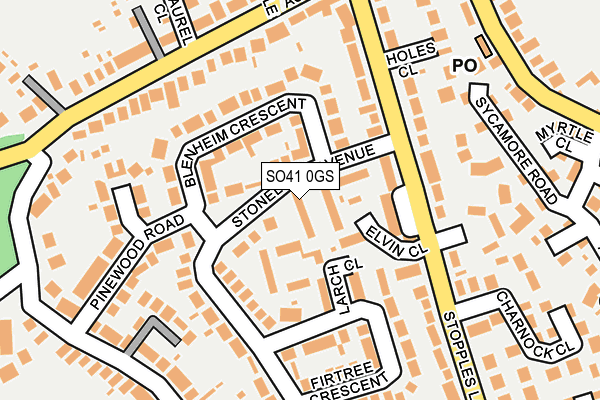 SO41 0GS map - OS OpenMap – Local (Ordnance Survey)