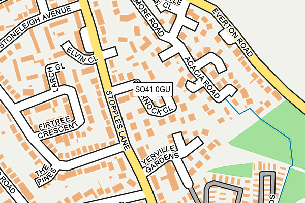 SO41 0GU map - OS OpenMap – Local (Ordnance Survey)