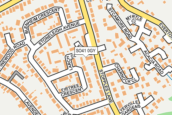 SO41 0GY map - OS OpenMap – Local (Ordnance Survey)