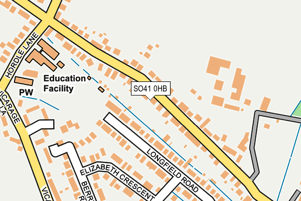 SO41 0HB map - OS OpenMap – Local (Ordnance Survey)