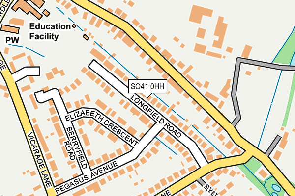SO41 0HH map - OS OpenMap – Local (Ordnance Survey)