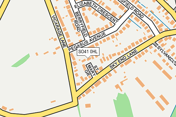 SO41 0HL map - OS OpenMap – Local (Ordnance Survey)