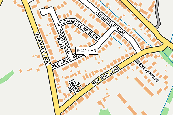 SO41 0HN map - OS OpenMap – Local (Ordnance Survey)