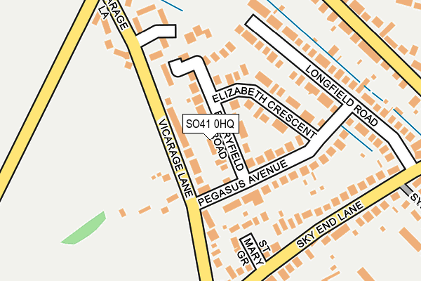 SO41 0HQ map - OS OpenMap – Local (Ordnance Survey)