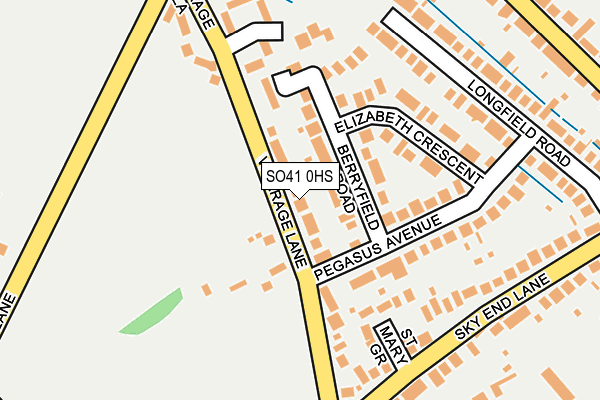 SO41 0HS map - OS OpenMap – Local (Ordnance Survey)