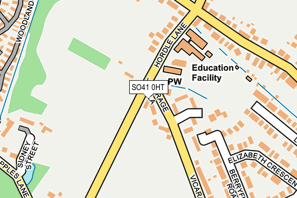 SO41 0HT map - OS OpenMap – Local (Ordnance Survey)